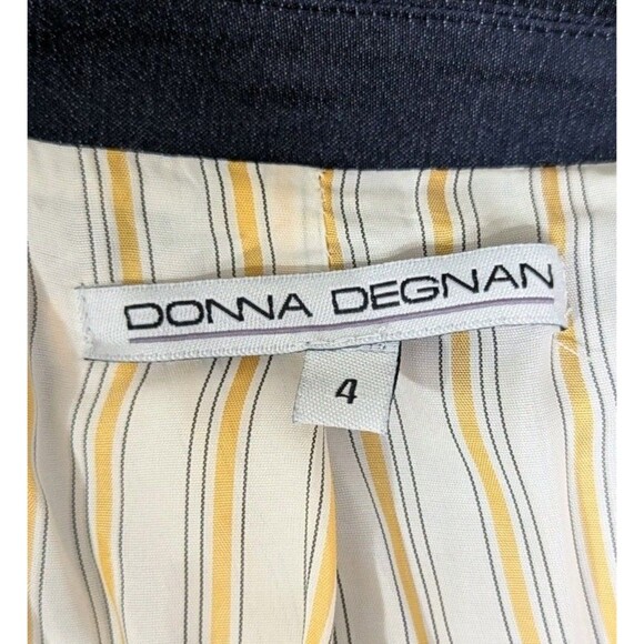 Donna Degnan Size 4 Blazer Tie Back Denim Look Office Siren Career Corpcore - Picture 10 of 11